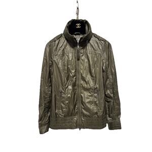 Mackage women’s Momtreal lightweight army green hooded full zip up jacket Size S